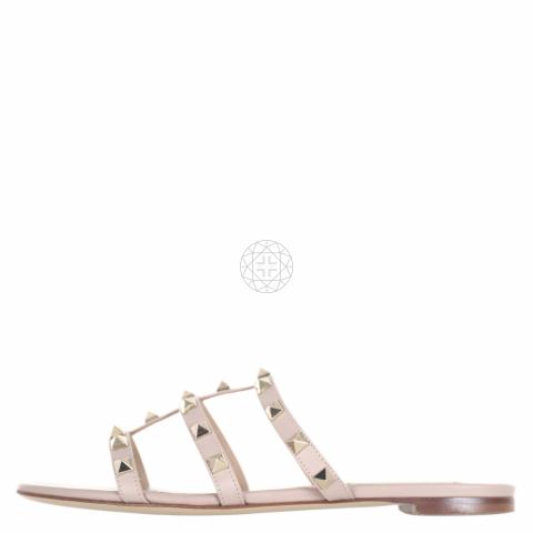 Nude hot sale valentino slides